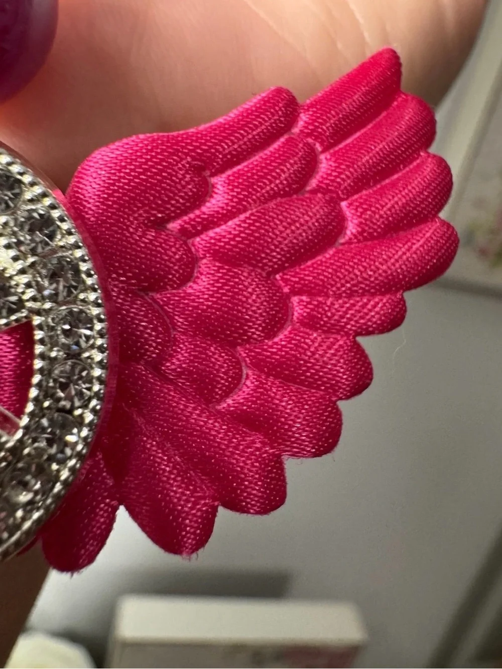 Fancy Pink Angel Wings Phone/Key/Bag Chain #P794 - Picture 1 of 9